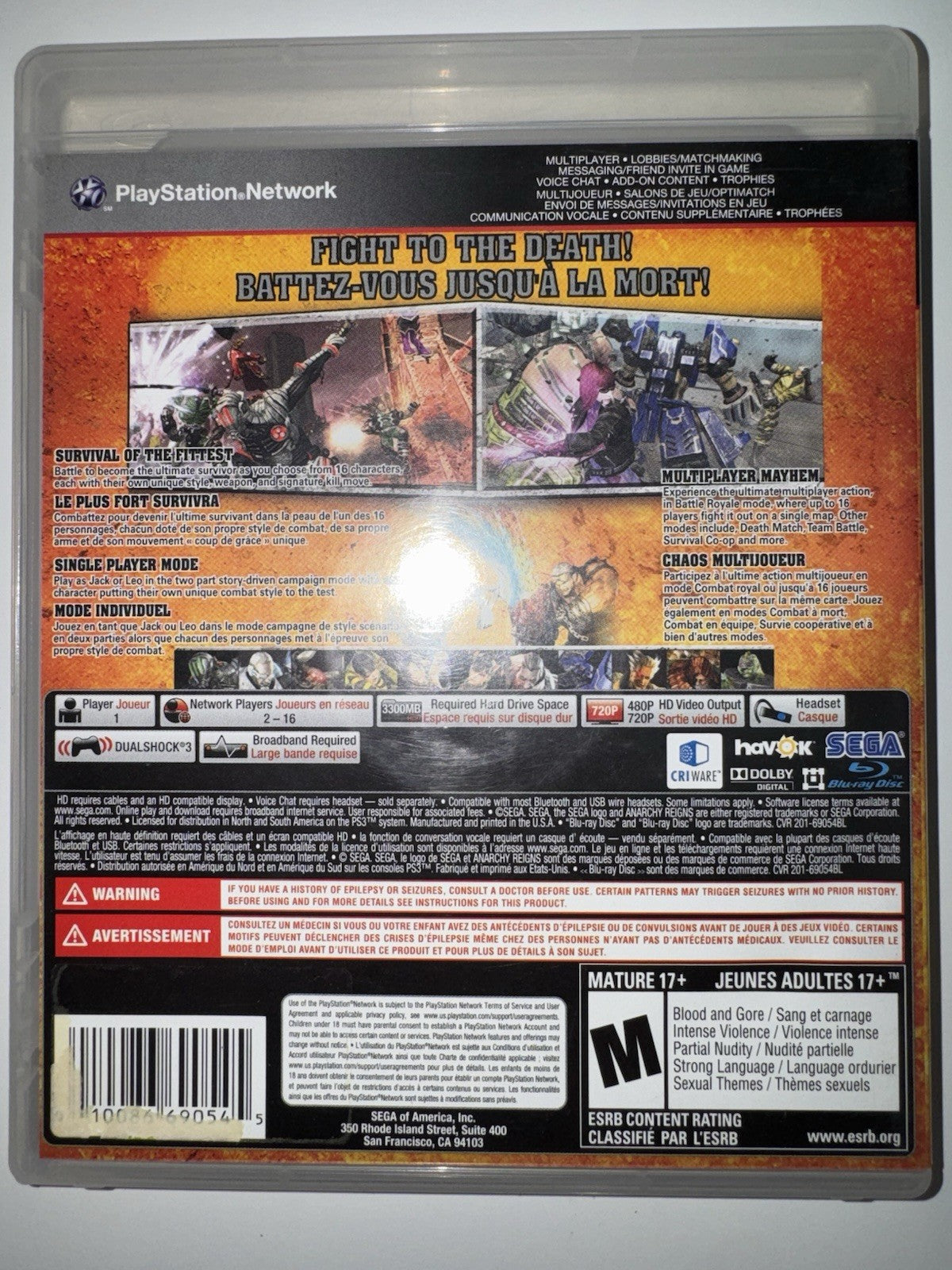 Anarchy Reigns (Sony PlayStation 3, 2013) PS3