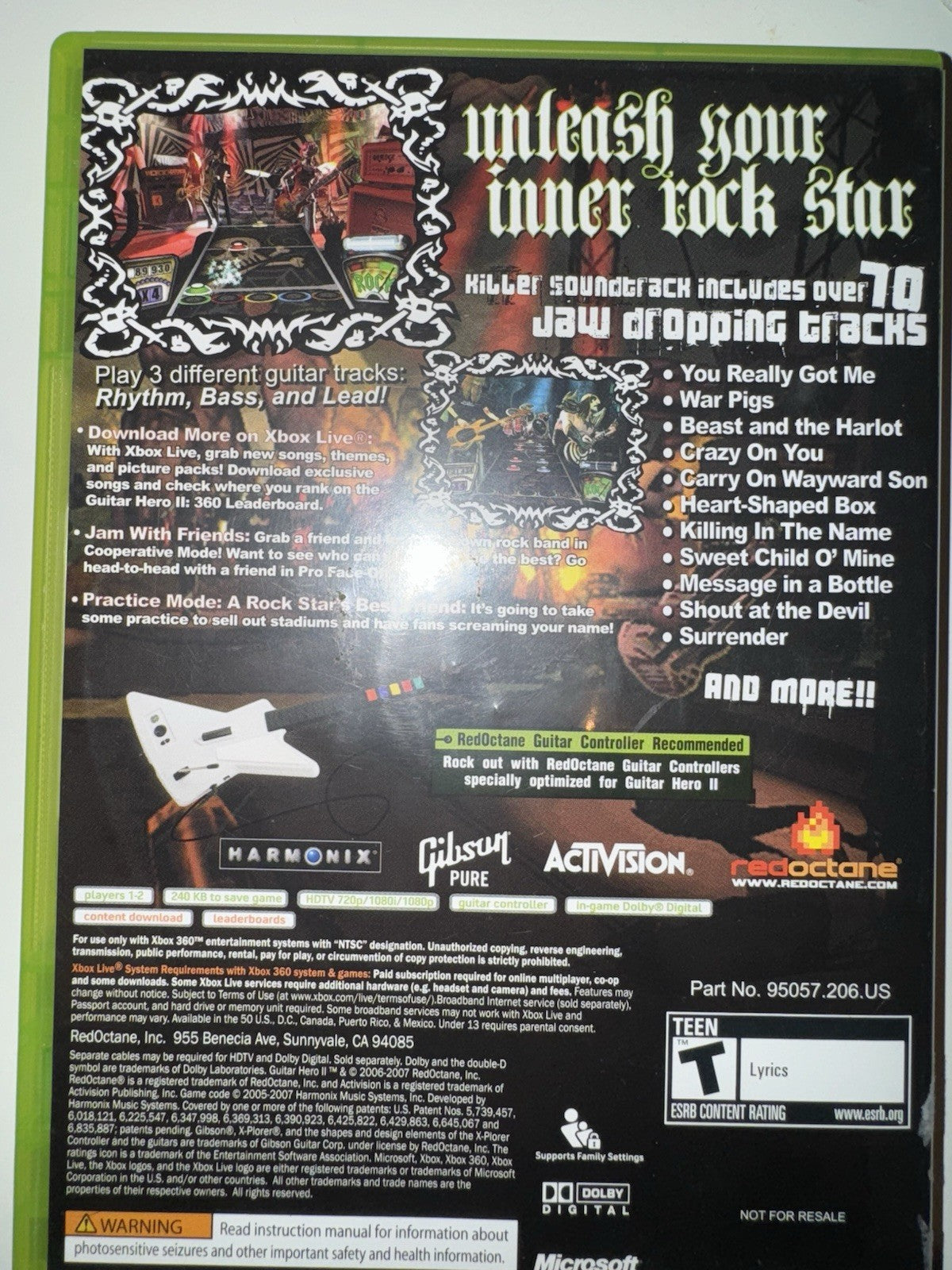 Guitar Hero II 2 (Microsoft Xbox 360, 2007) CIB COMPLETE + MANUAL XB360