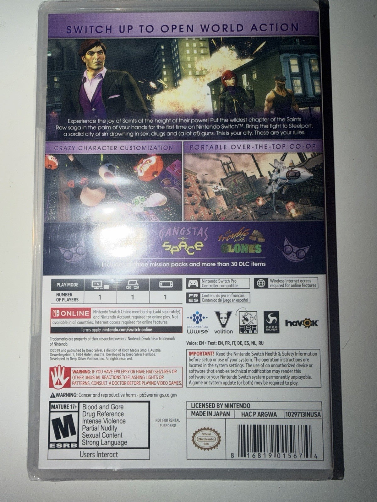 Saints Row: The Third: The Full Package [Nintendo Switch] BRAND NEW SEALED NSW