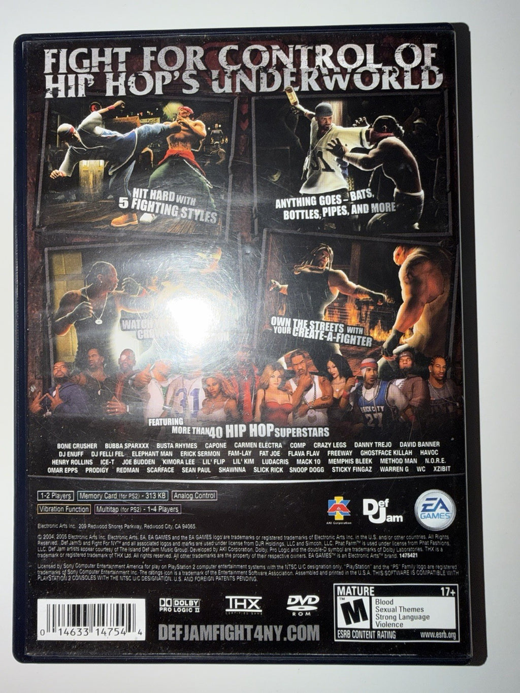 Def Jam: Fight for NY (Sony PlayStation 2, 2004) CIB COMPLETE PS2