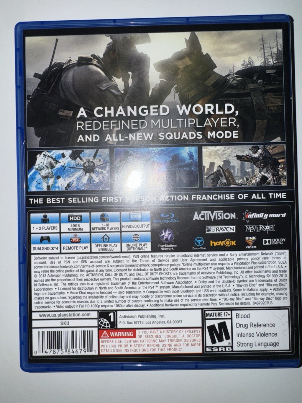 Call of Duty: Ghosts - Sony PlayStation 4  PS4 COD