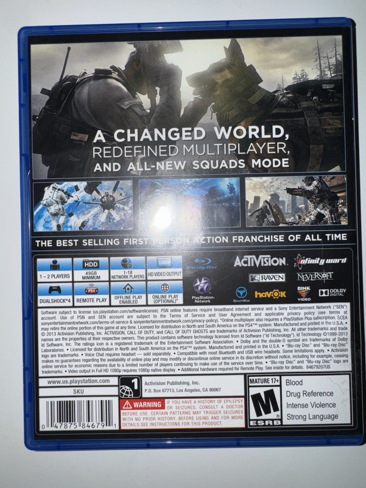 Call of Duty: Ghosts - Sony PlayStation 4  PS4 COD