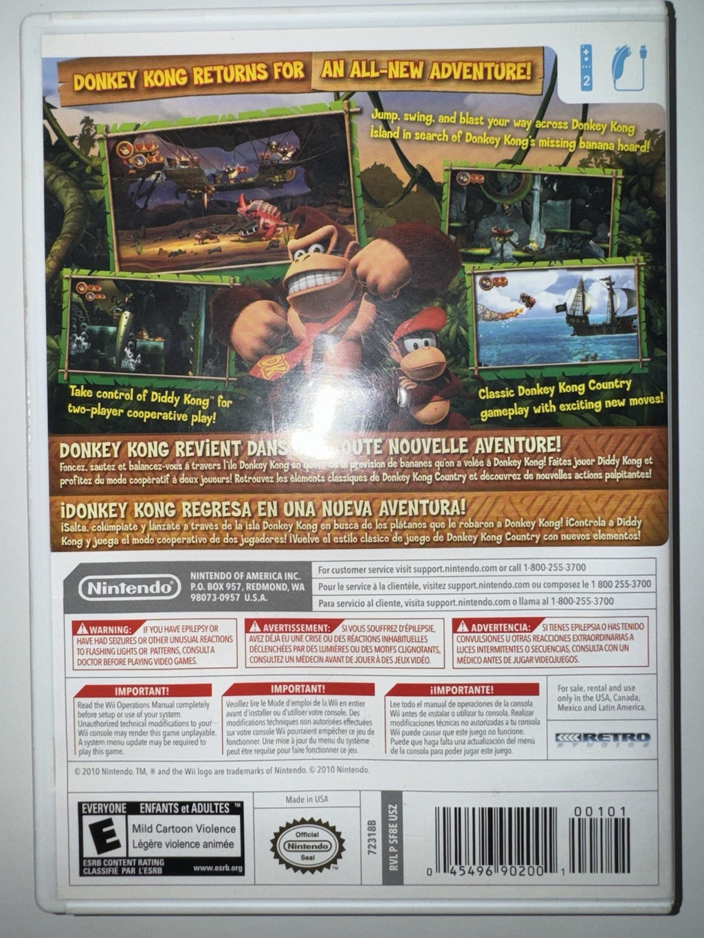 Nintendo Donkey Kong Country Returns (Nintendo Wii, 2010)