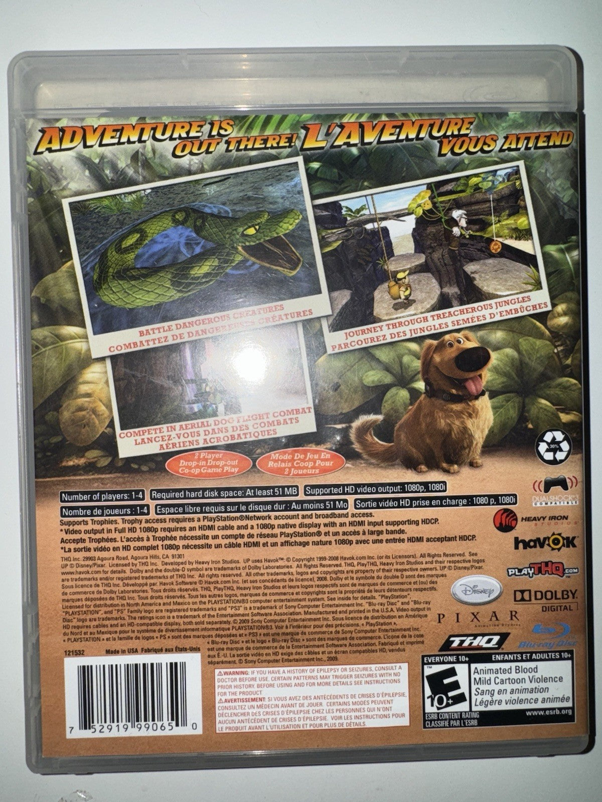 Up - Disney Pixar (Sony PlayStation 3 PS3, 2009) CIB Complete PS3