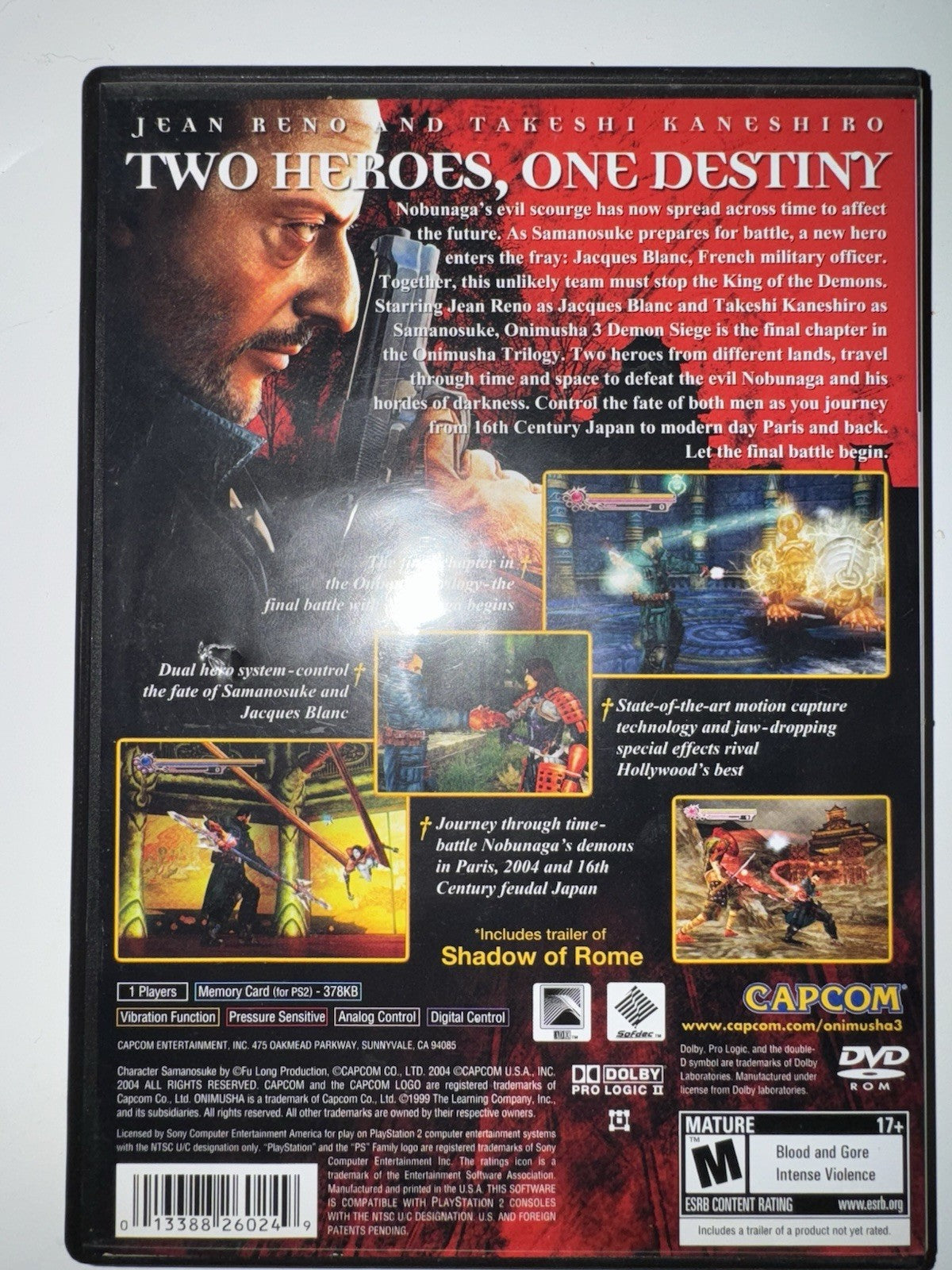 Onimusha 3: Demon Siege (Sony PlayStation 2, 2004) CIB COMPLETE + MANUAL PS2