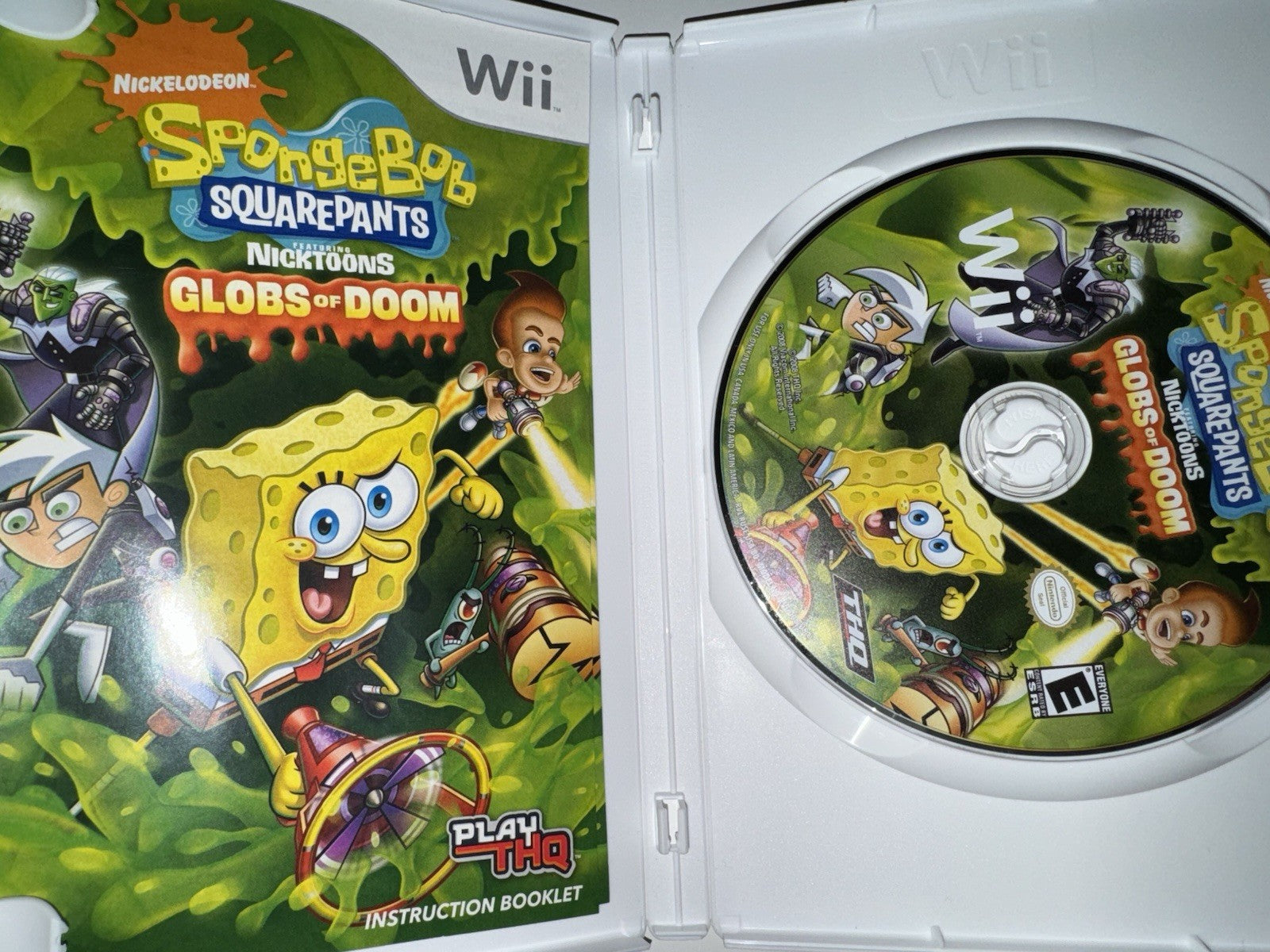 SpongeBob SquarePants Featuring Nicktoons: Globs of Doom (Nintendo Wii 2008) CIB