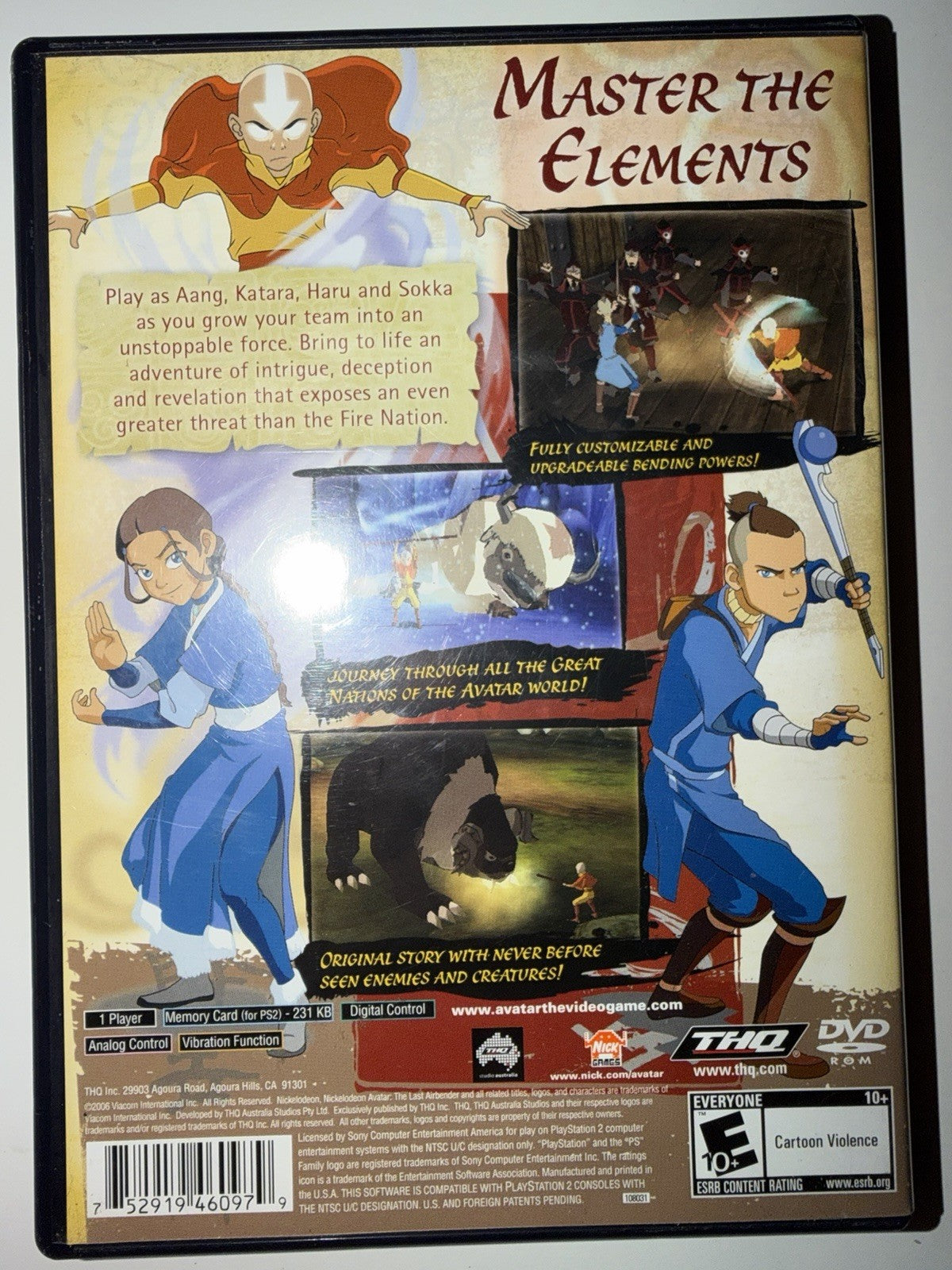 Avatar: The Last Airbender (Sony PlayStation 2, 2006) CIB COMPLETE PS2