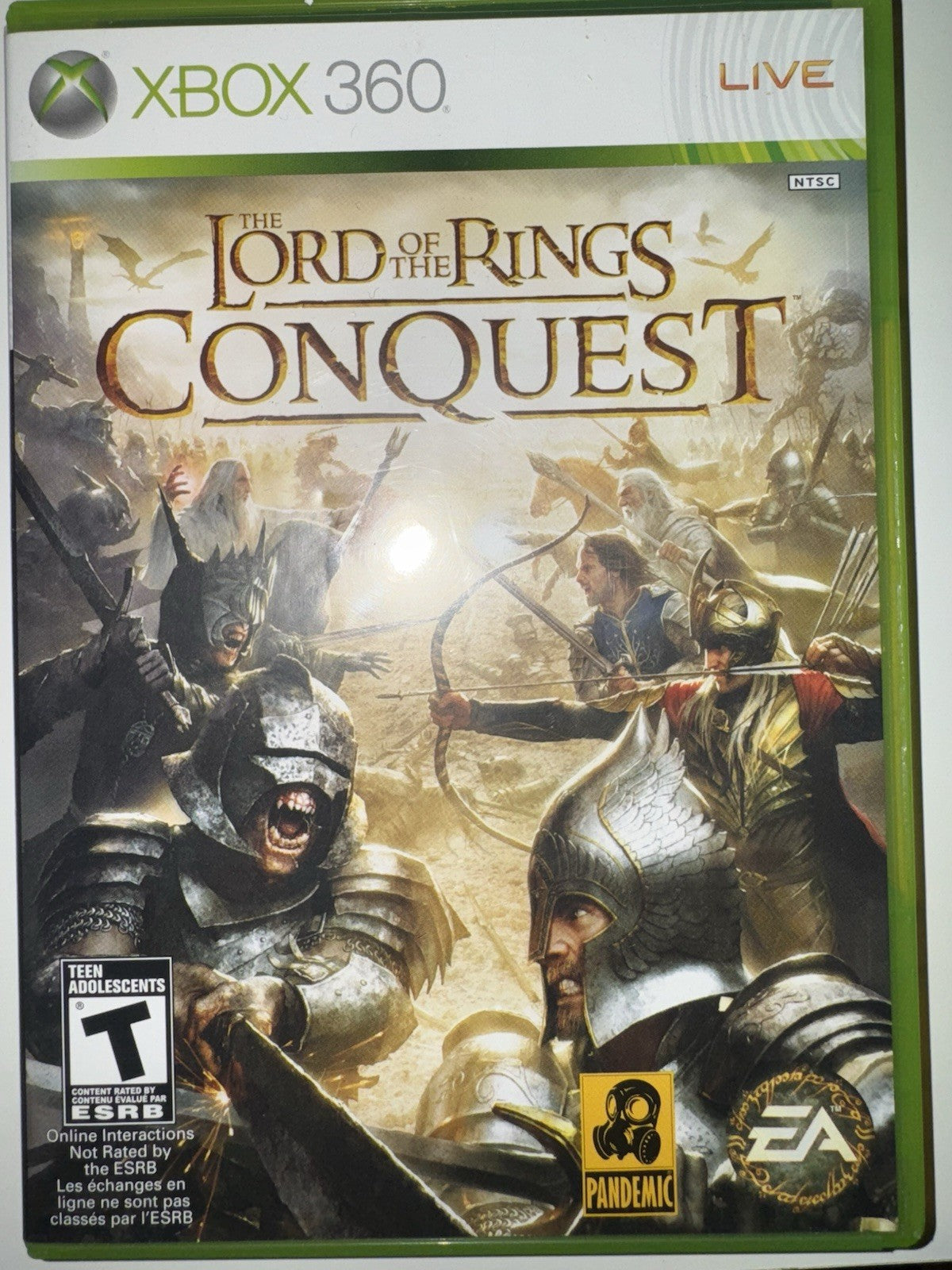 The Lord of the Rings: Conquest (Microsoft Xbox 360, 2009) CIB COMPLETE XB360
