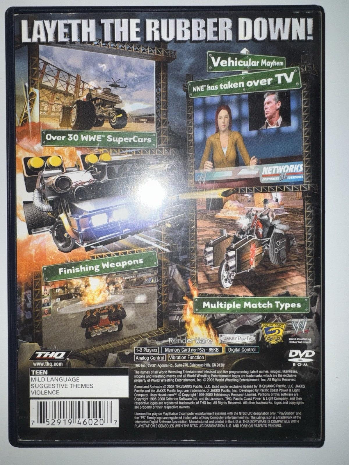 WWE Crush Hour (Sony PlayStation 2, 2003) CIB COMPLETE PS2