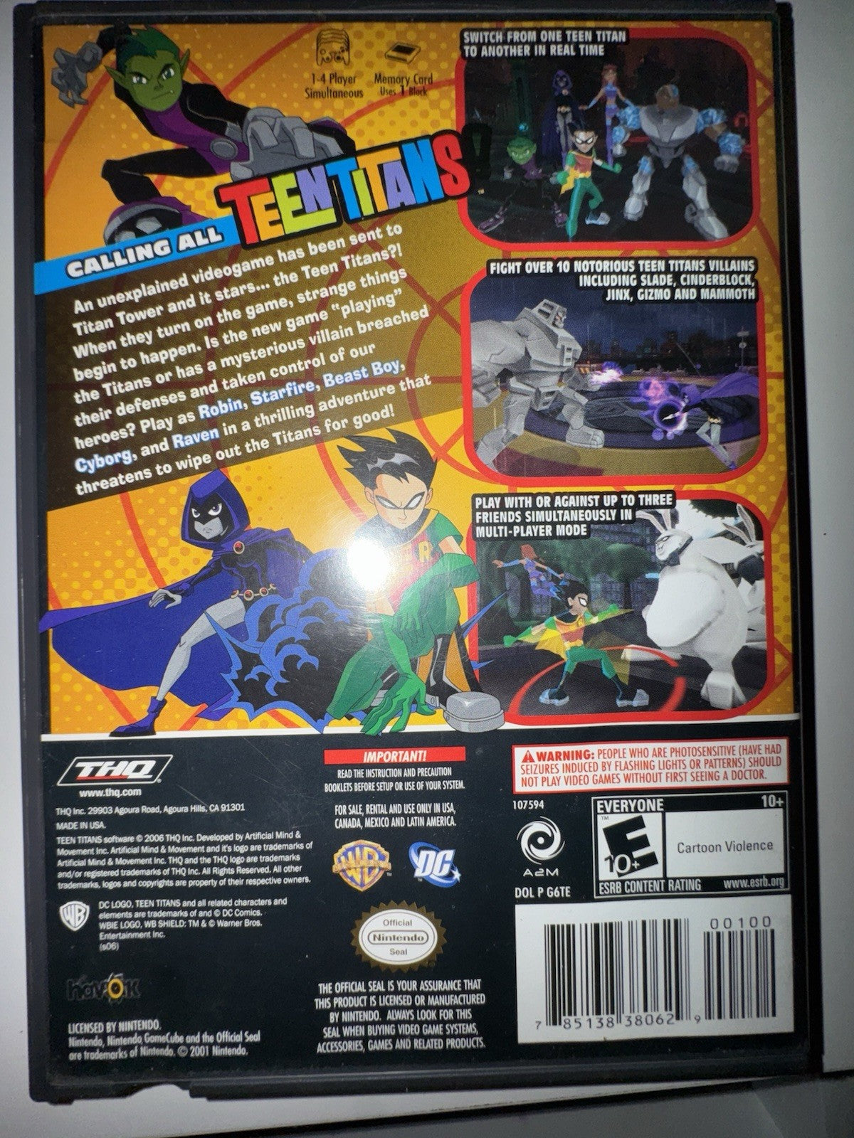 Teen Titans (Nintendo GameCube, 2006) W/French Manual Only