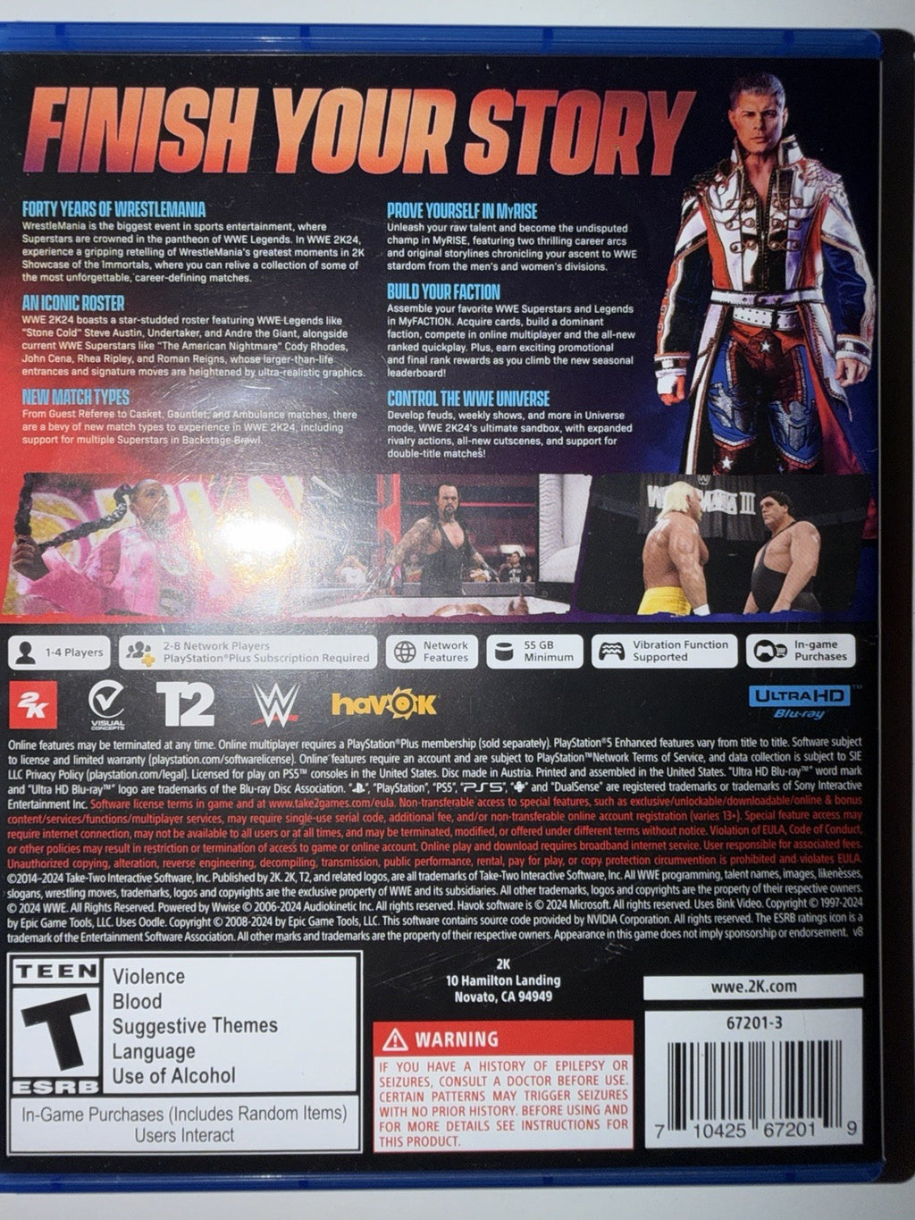 WWE 2K24 (Sony Playstation 5, 2024) PS5