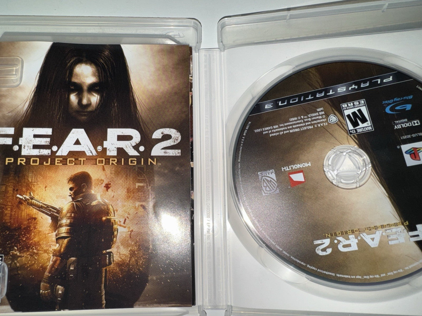 F.E.A.R. 2: Project Origin (Sony PlayStation 3, 2009) CIB COMPLETE + MANUAL PS3
