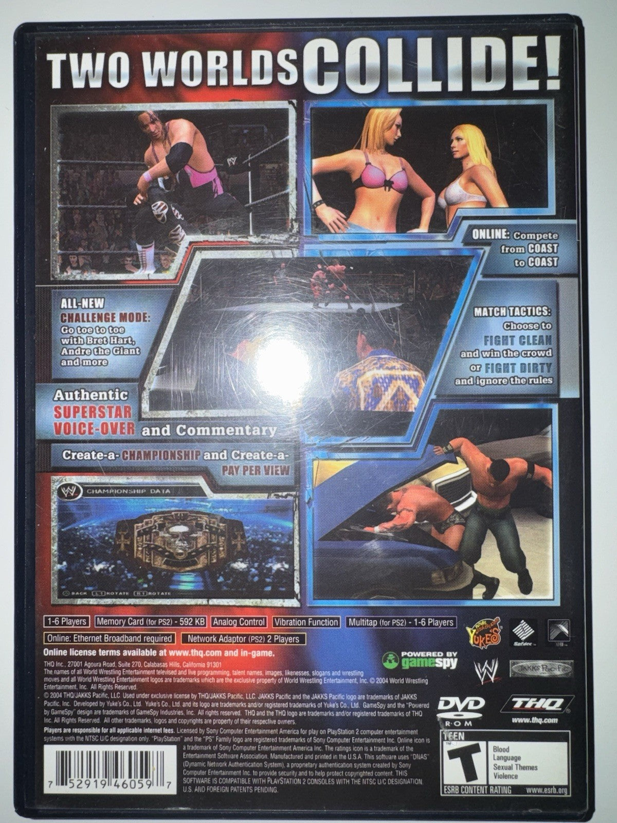 WWE SmackDown vs. Raw (Sony PlayStation 2, 2004) CIB COMPLETE PS2