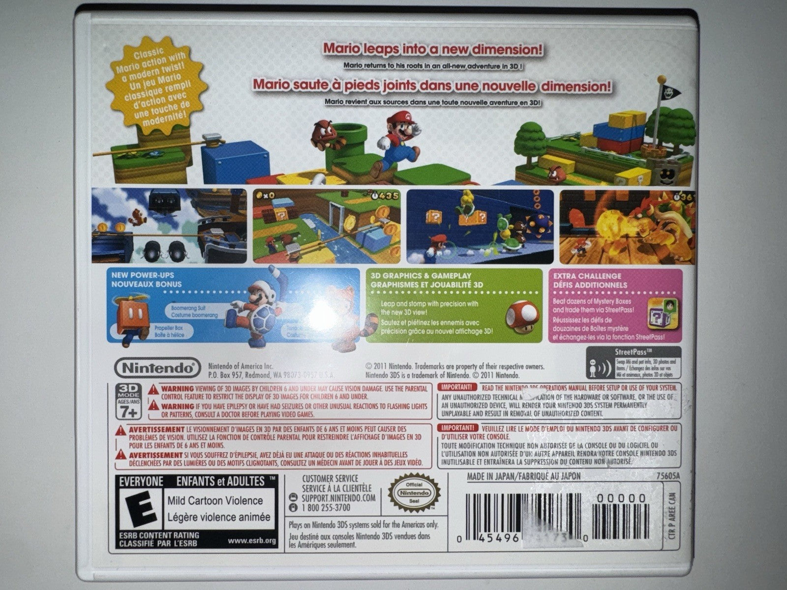 Super Mario 3D Land (Nintendo 3DS, 2011) CIB COMPLETE 3DS