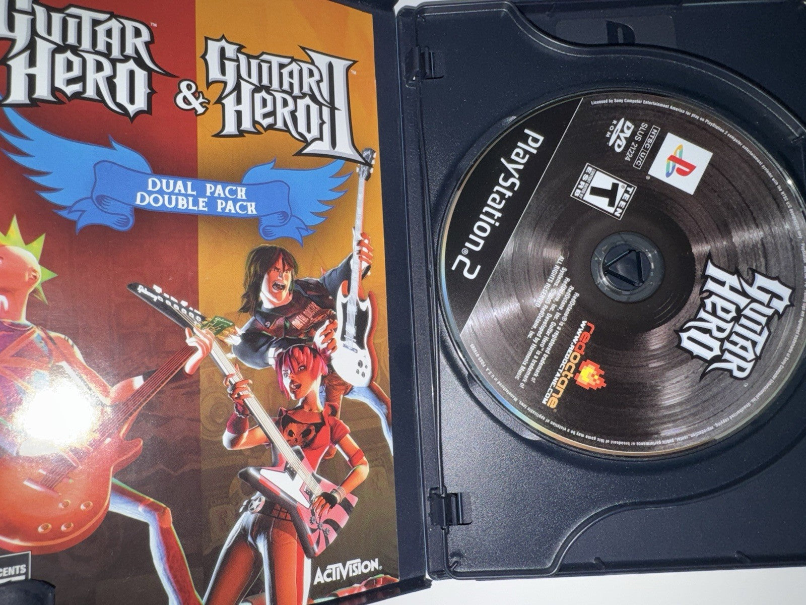 Guitar Hero 1/2 Dual Pack (Sony PlayStation 2, 2007) CIB COMPLETE PS2