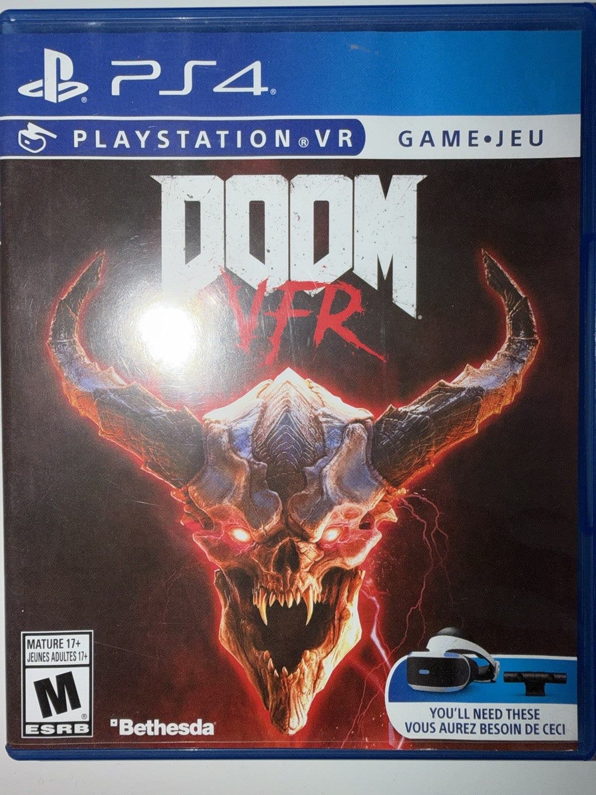 DOOM VFR (Sony PlayStation 4, 2017) CIB COMPLETE PS4