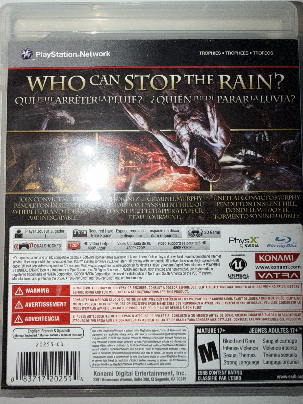 Silent Hill: Downpour (Sony PlayStation 3, 2012) CIB COMPLETE PS3