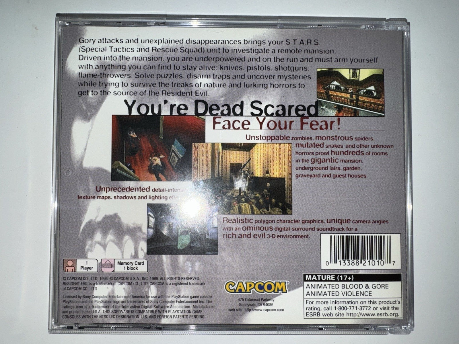 Resident Evil (Sony PlayStation 1, 1996) CIB COMPLETE PS1