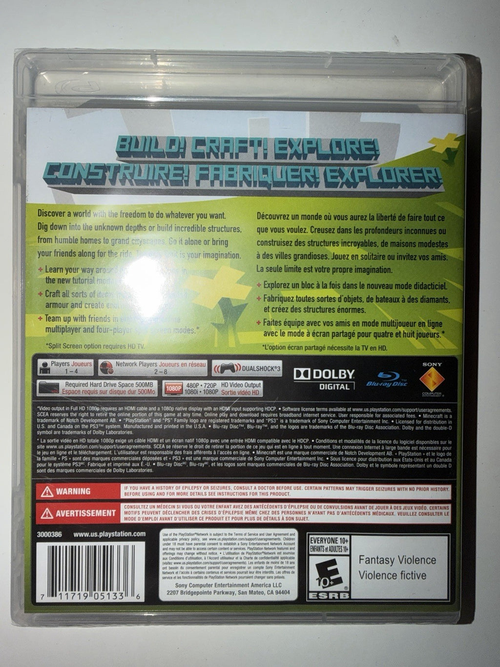 Minecraft (Sony PlayStation 3, 2014) BRAND NEW SEALED
