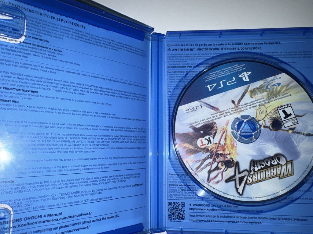 Warriors Orochi 4 (Sony PlayStation 4, 2018) PS4