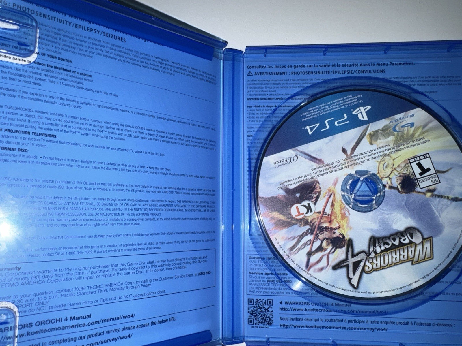 Warriors Orochi 4 (Sony PlayStation 4, 2018) PS4