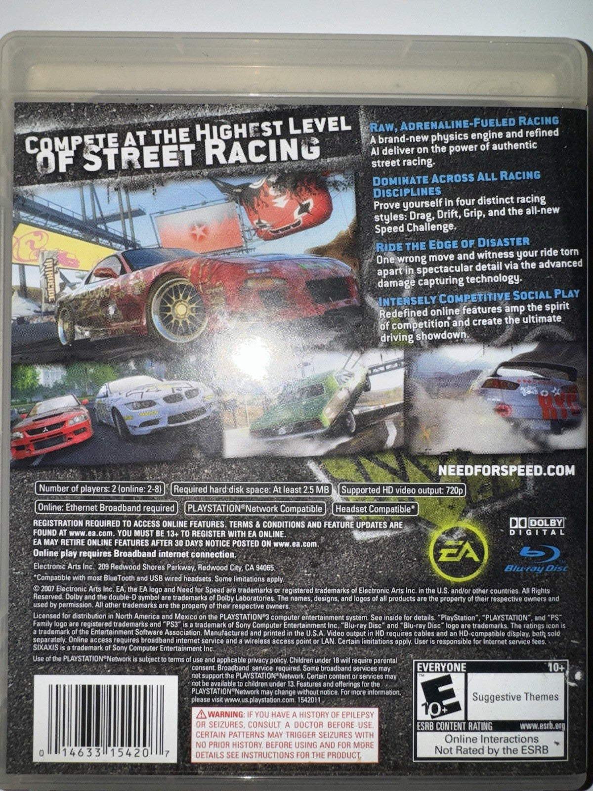 Need for Speed: ProStreet (Sony PlayStation 3 , 2007) CIB Complete PS3