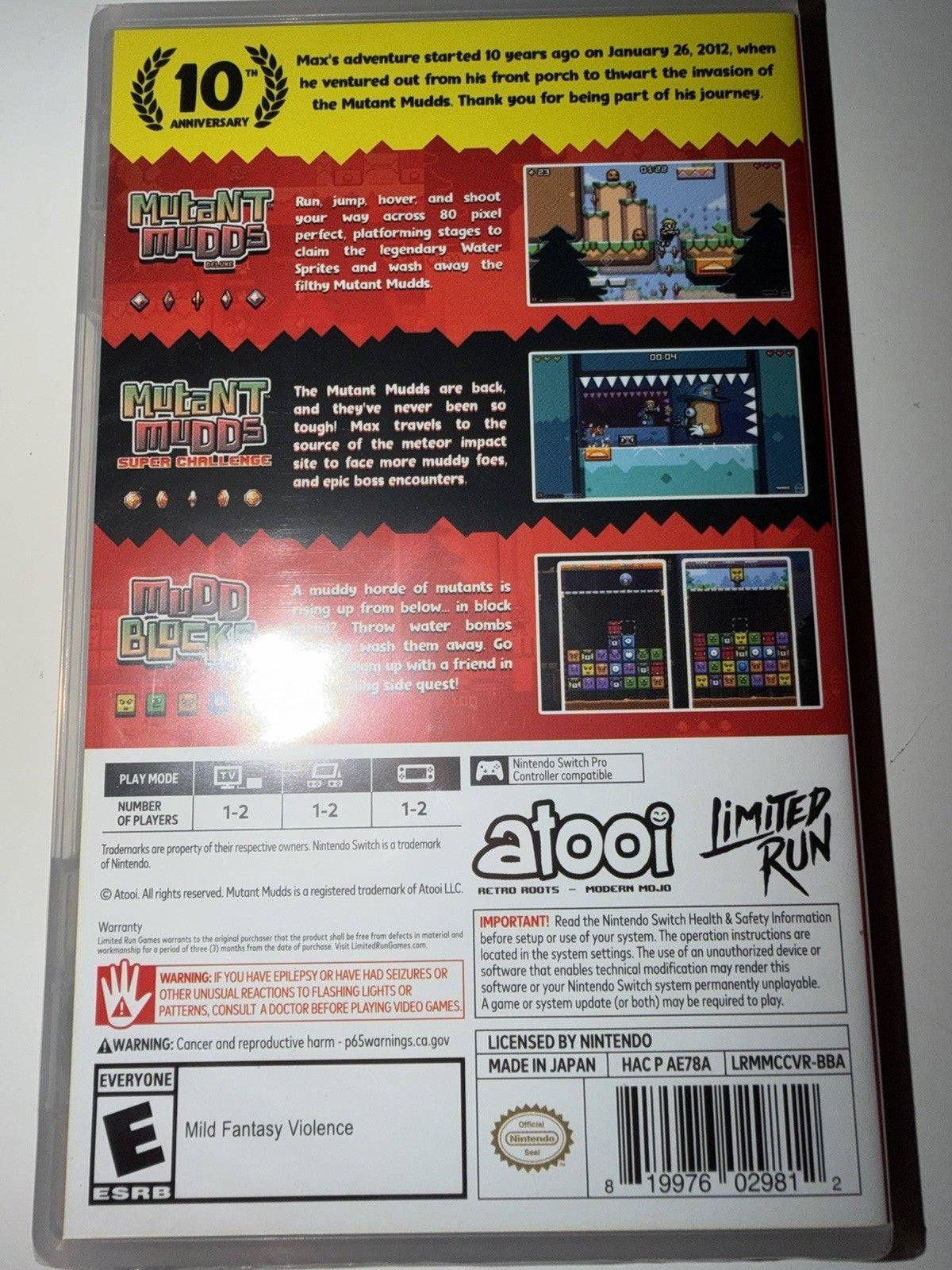 Mutant Mudd's Collection (Nintendo Switch) Limited Run BRAND NEW SEALED NSW