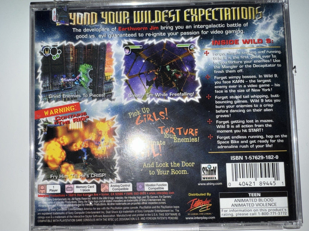 Wild 9 (Sony PlayStation 1, 1998) CIB COMPLETE PS1