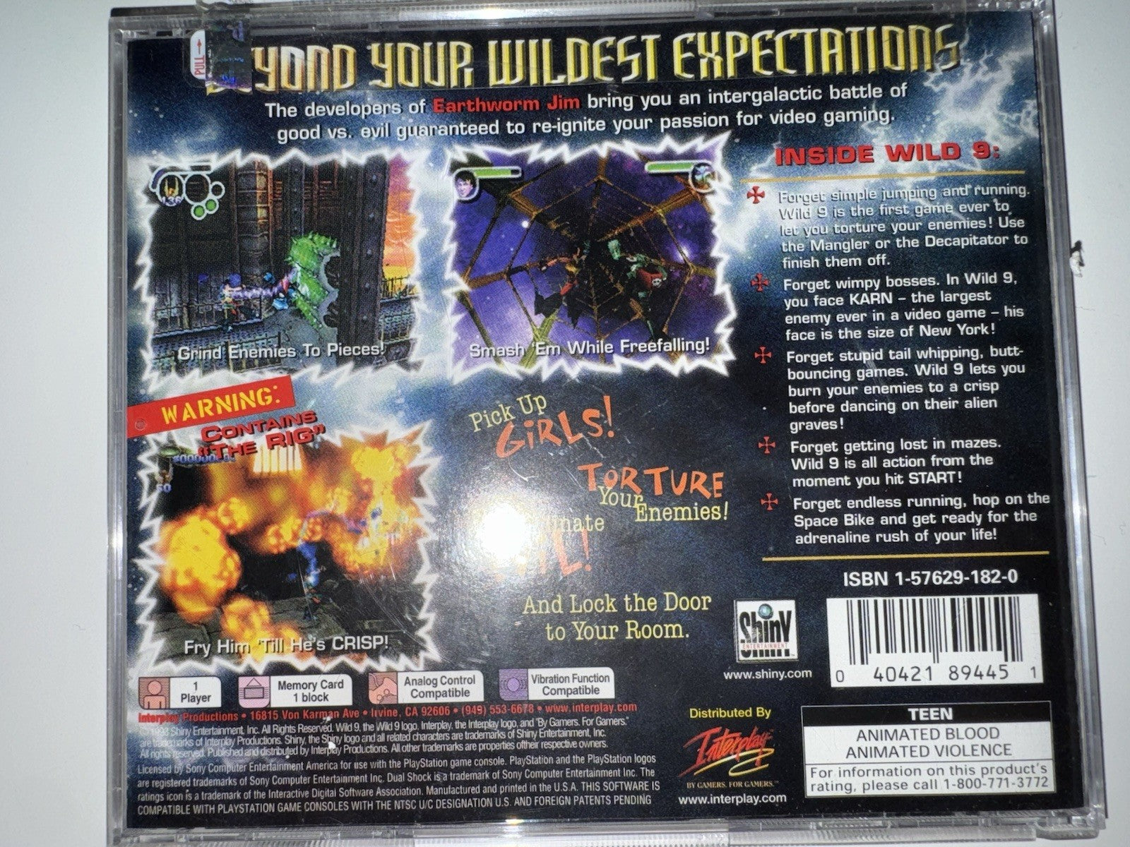 Wild 9 (Sony PlayStation 1, 1998) CIB COMPLETE PS1