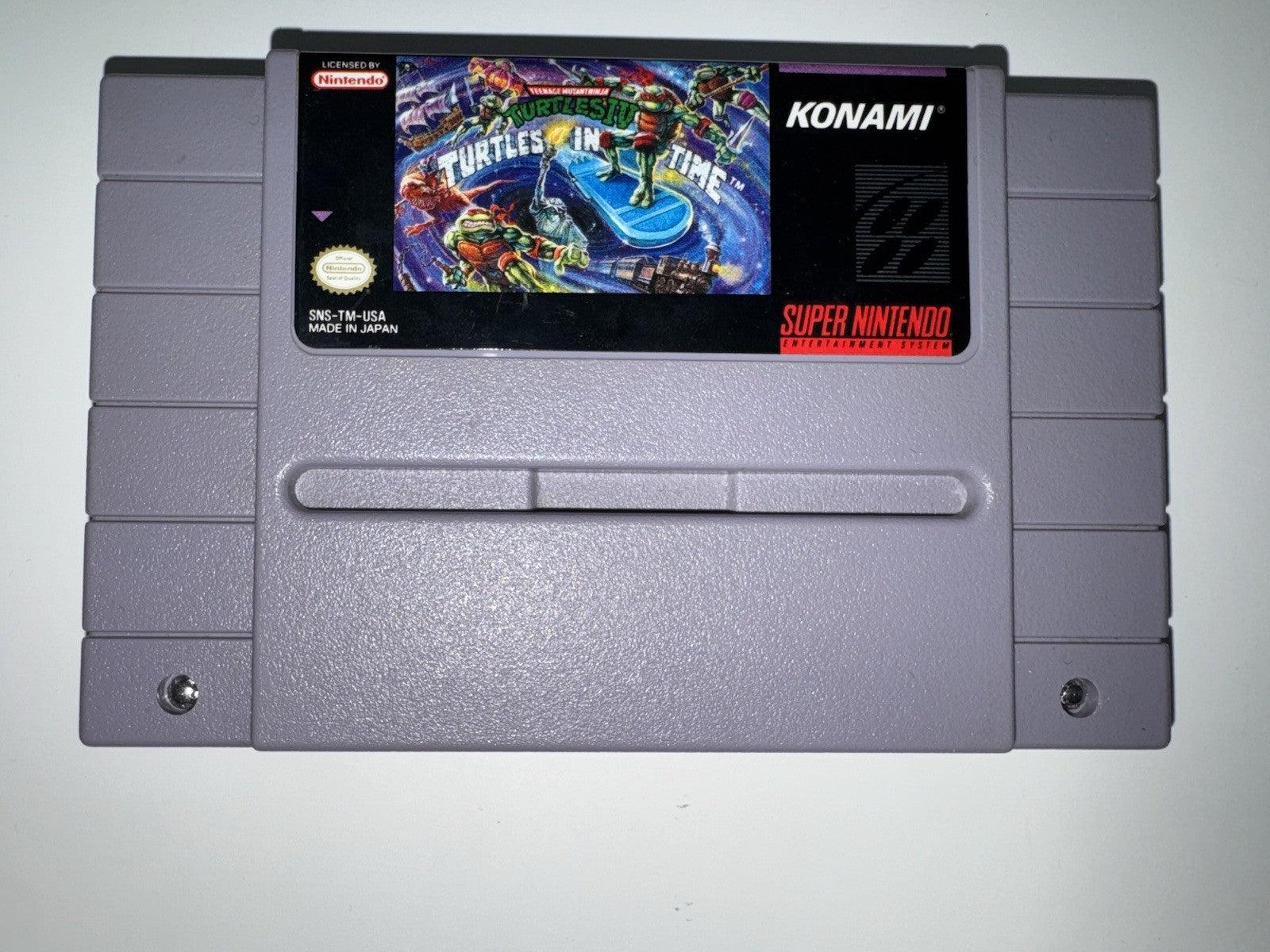 Teenage Mutant Ninja Turtles IV: Turtles in Time (Super Nintendo 1992) SNES Cart