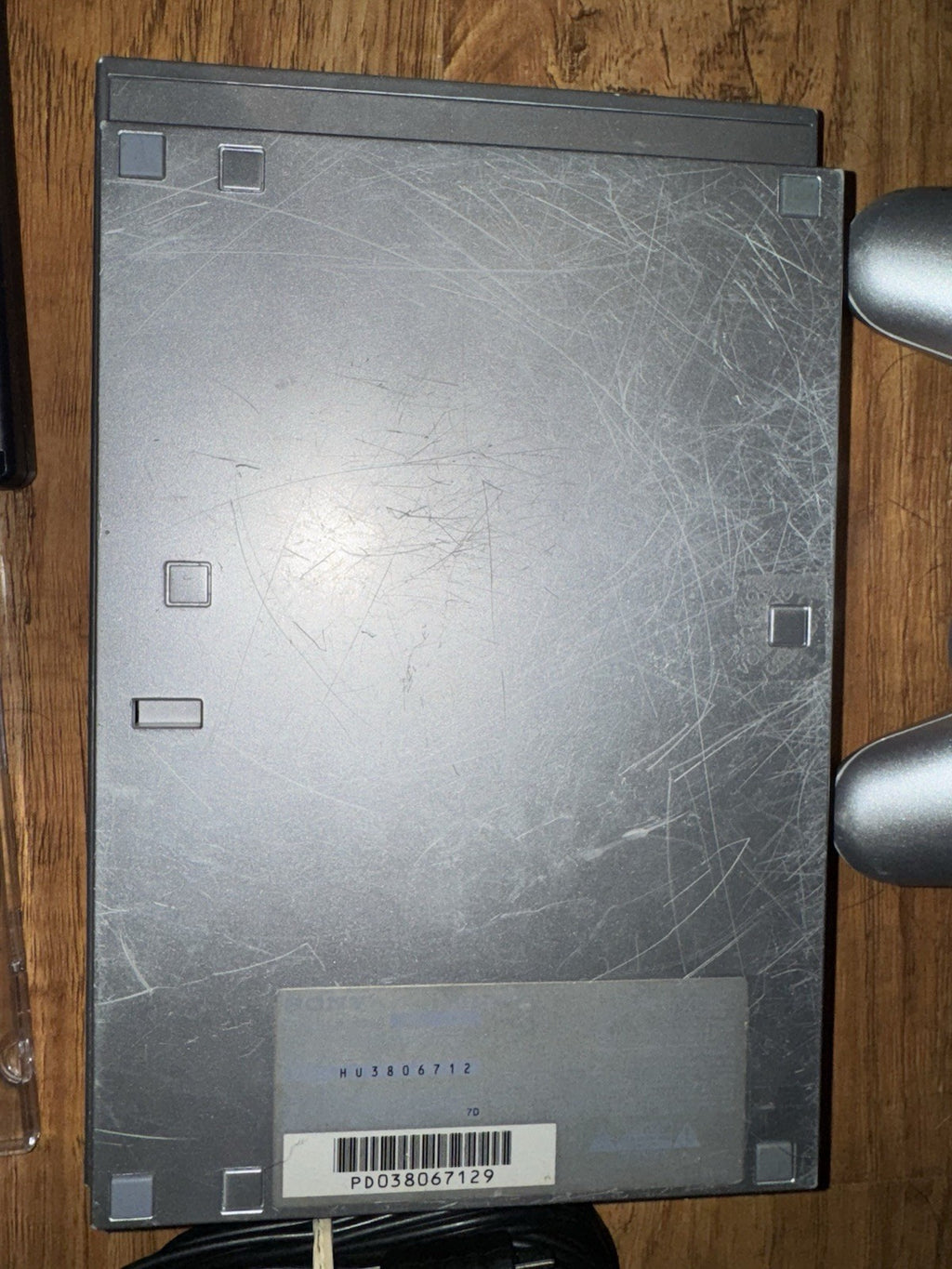 Sony PlayStation 2 Console Slim Silver W/CONTROLLER CABLES AND 2 GAMES PS2