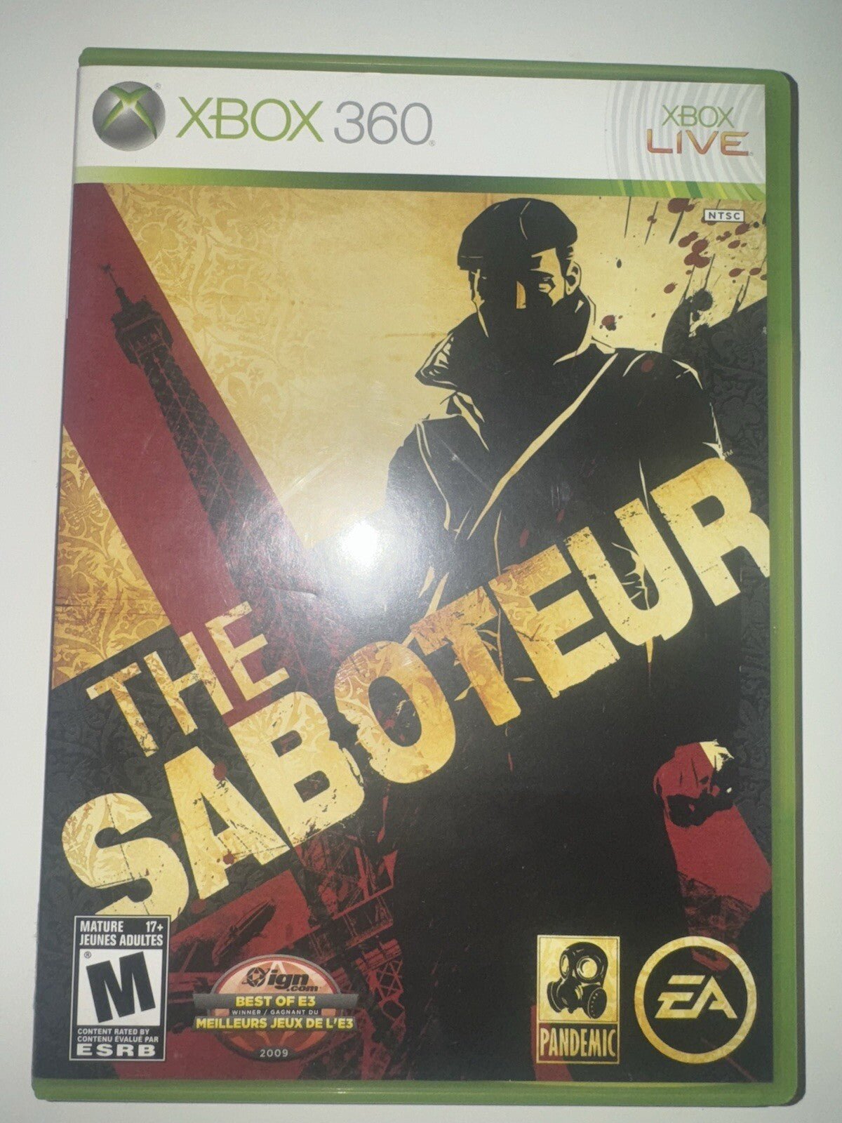 Saboteur (Microsoft Xbox 360, 2009) CIB COMPLETE + MANUAL XBOX
