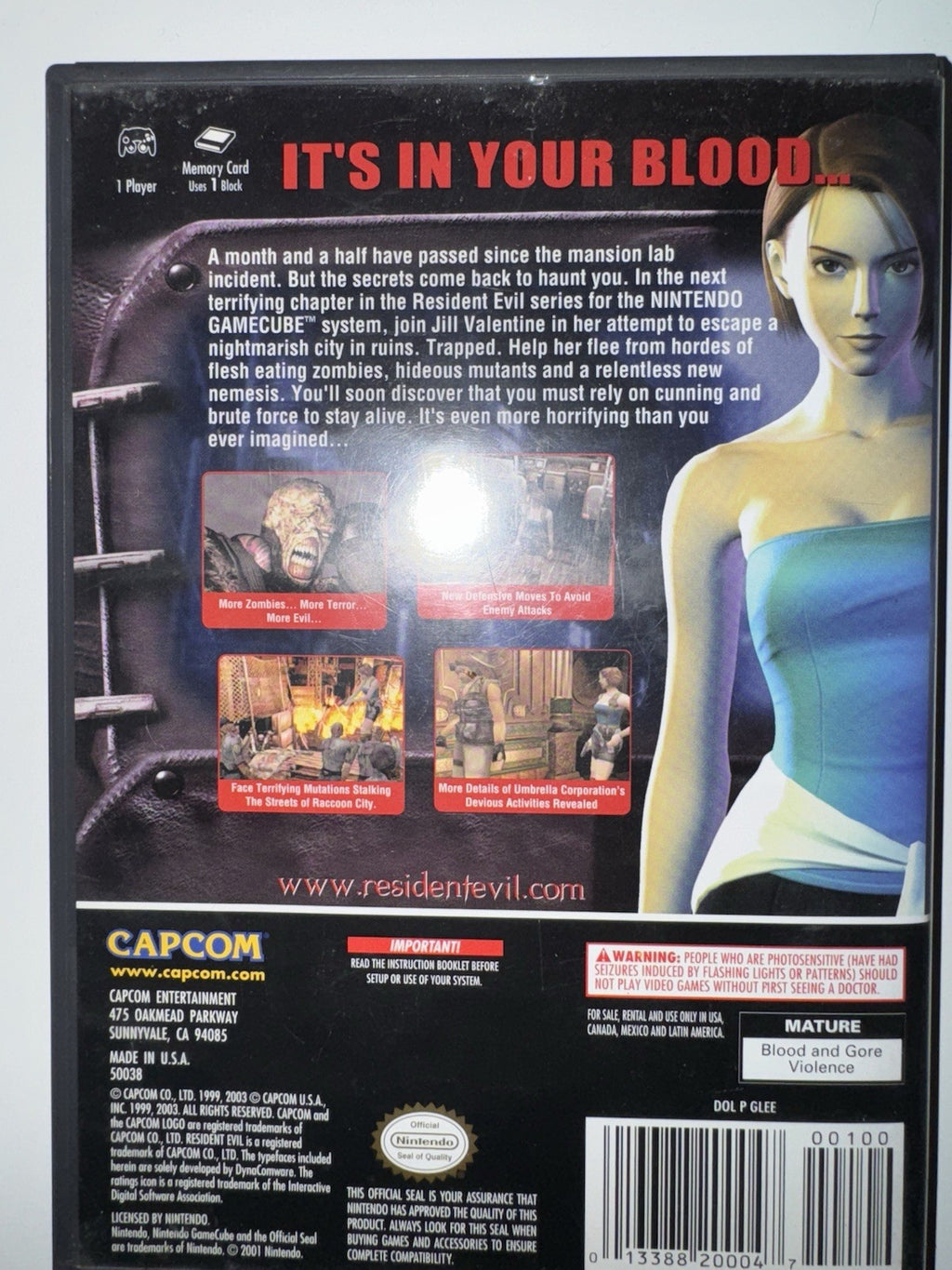 Resident Evil 3: Nemesis (Nintendo GameCube, 2003) CIB COMPLETE + MANUAL GC