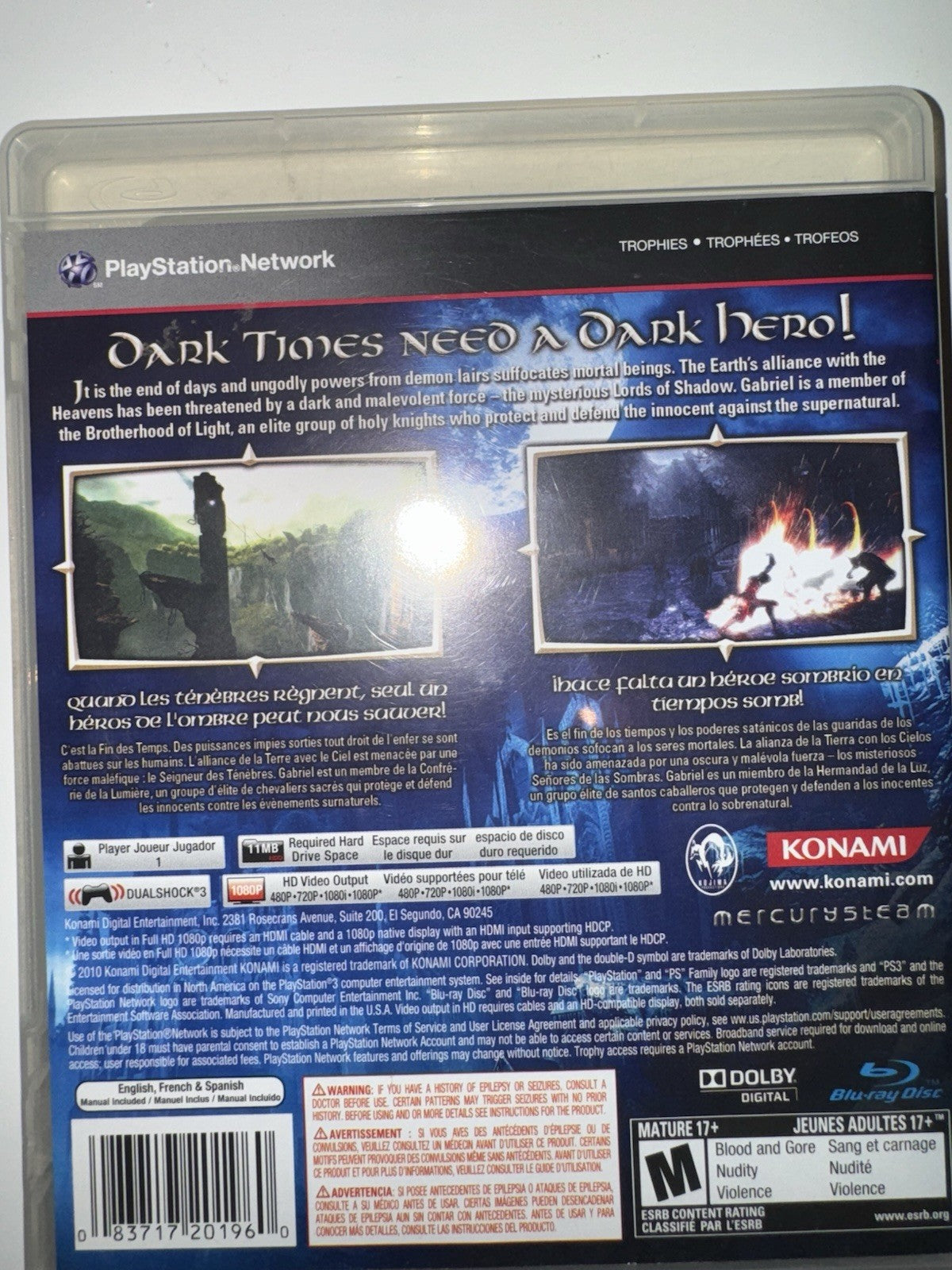 Castlevania: Lords of Shadow (Sony PlayStation 3, 2010) CIB COMPLETE +MANUAL PS3