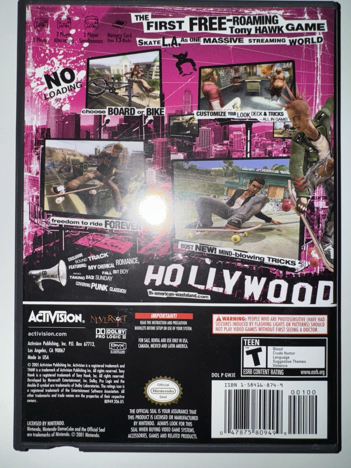 Tony Hawk's American Wasteland (Nintendo GameCube, 2005) CIB COMPLETE GC