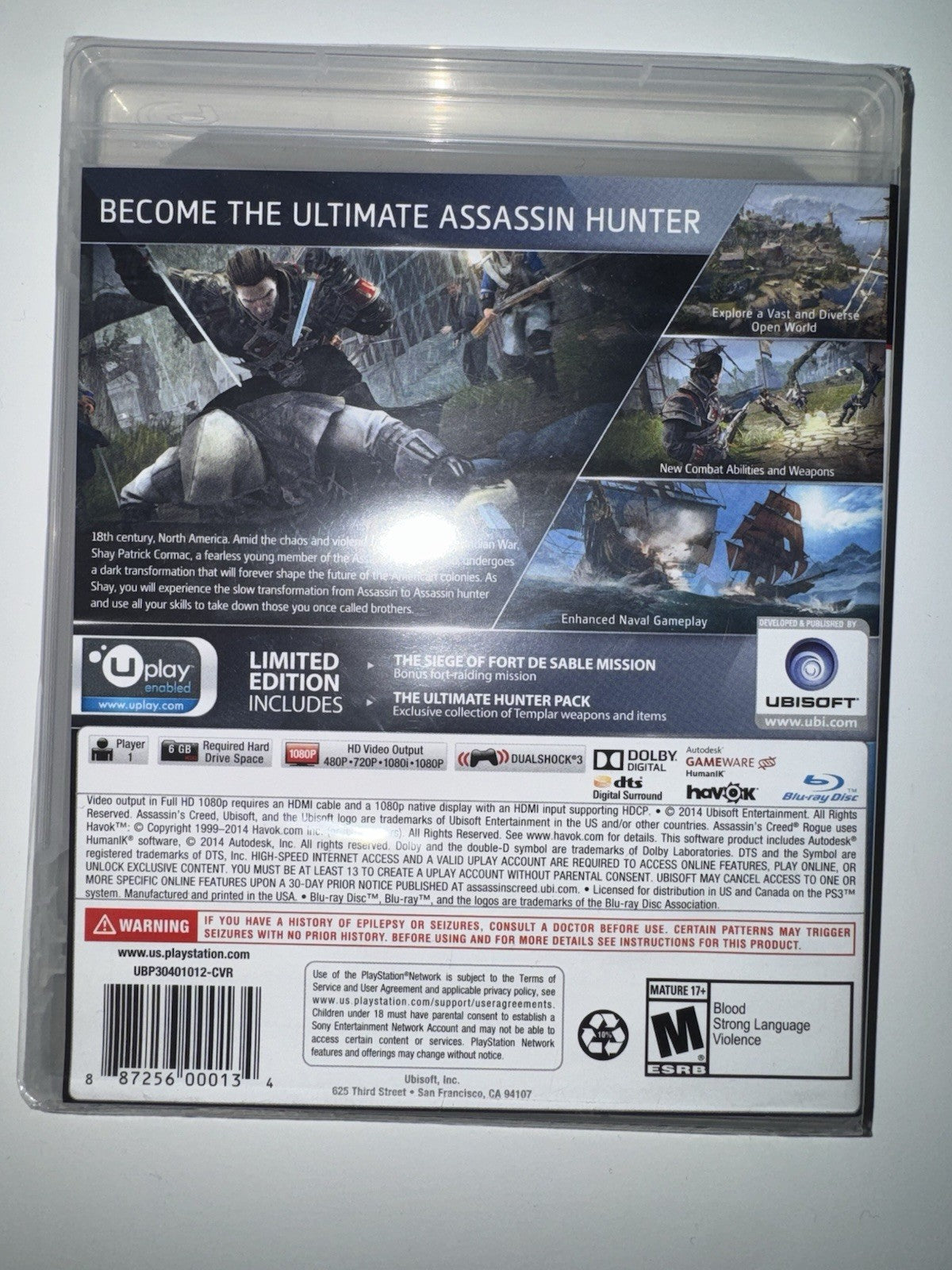 Assassins Creed Rogue (Sony PlayStation 3, 2014) PS3 BRAND NEW SEALED