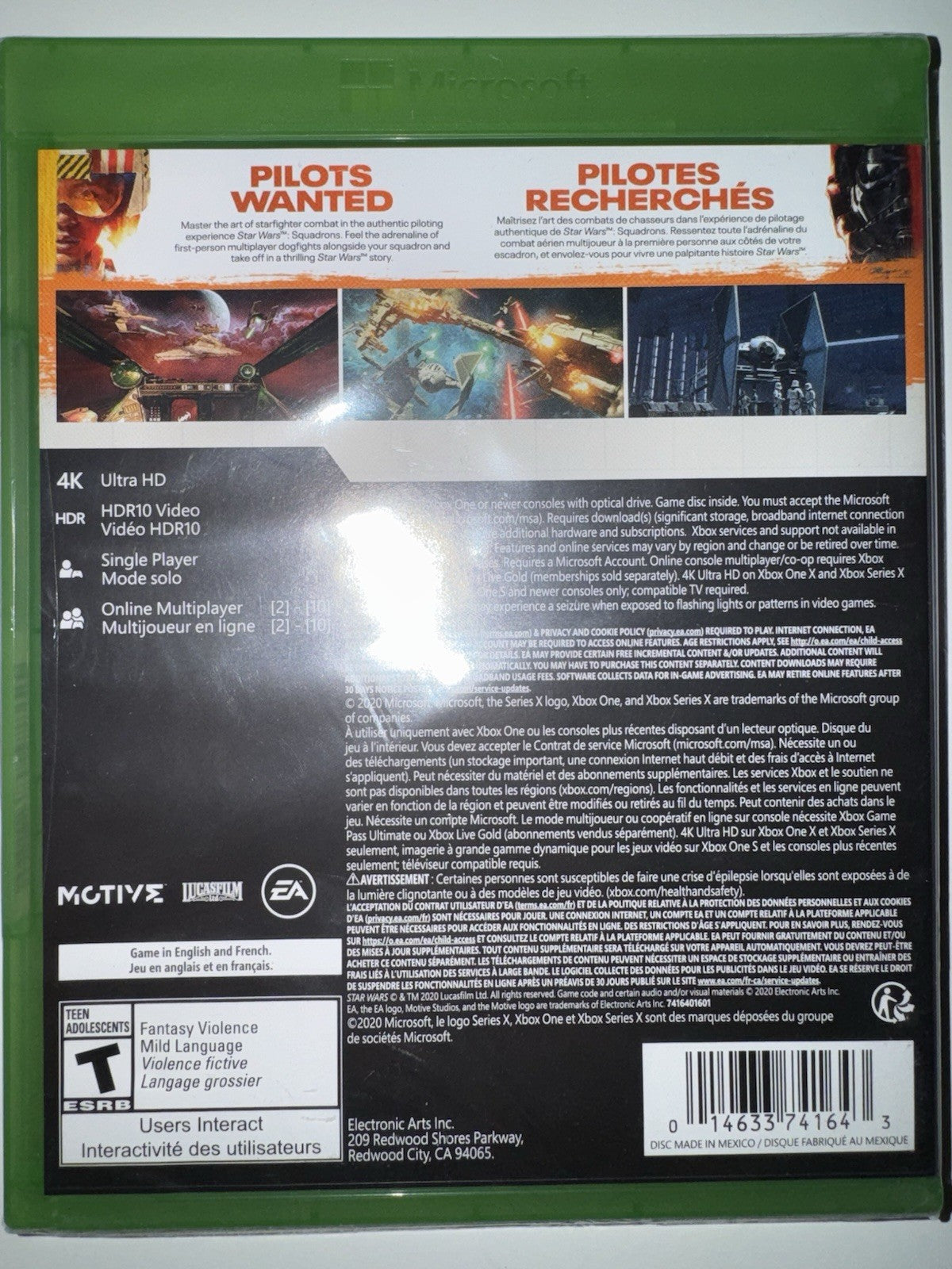 Star Wars: Squadrons (Microsoft Xbox One, 2020) BRAND NEW SEALED