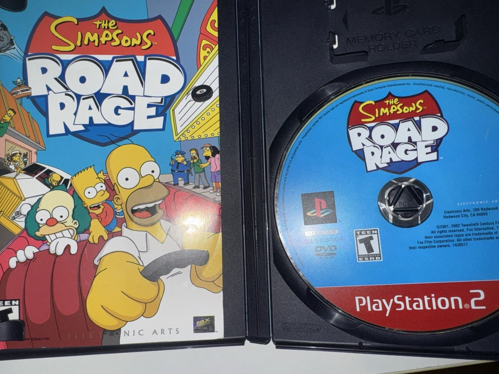Simpsons Road Rage (Sony PlayStation 2, 2001) CIB COMPLETE + MANUAL PS2