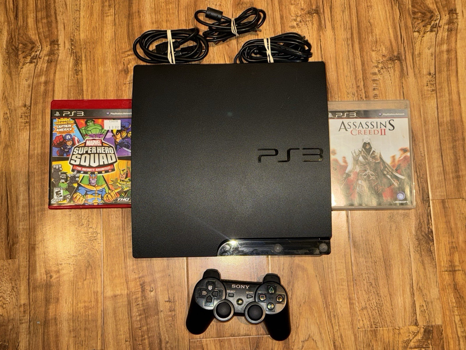 Sony PlayStation 3 Slim 320GB Console PS3 CECH-3001B W/CONTROLLER AND Games