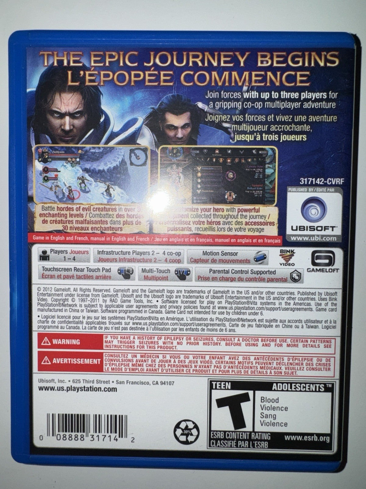 Dungeon Hunter Alliance (Playstation Vita, 2012) PS Vita