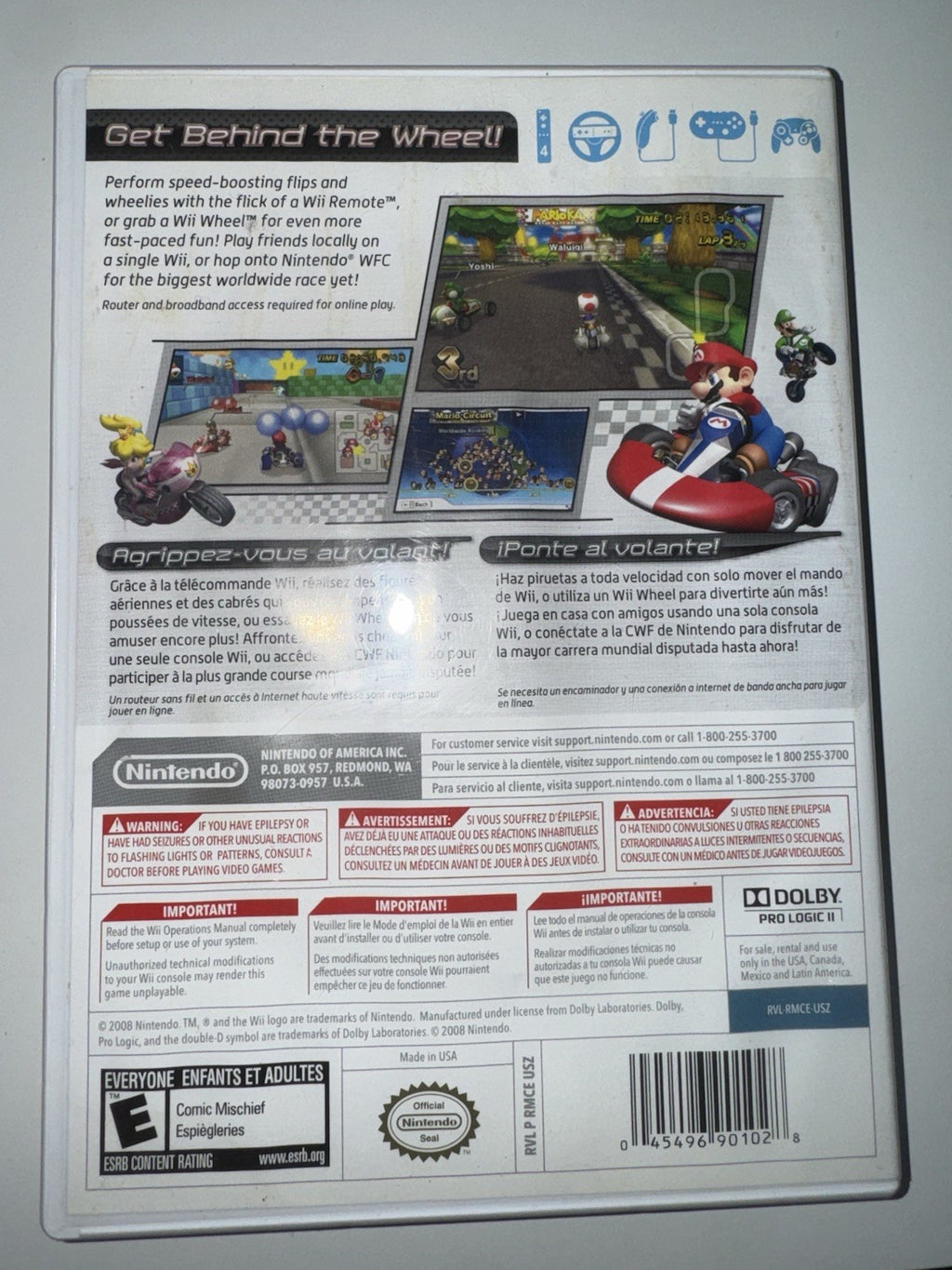 Mario Kart Wii (Nintendo Wii, 2008) CIB COMPLETE WII