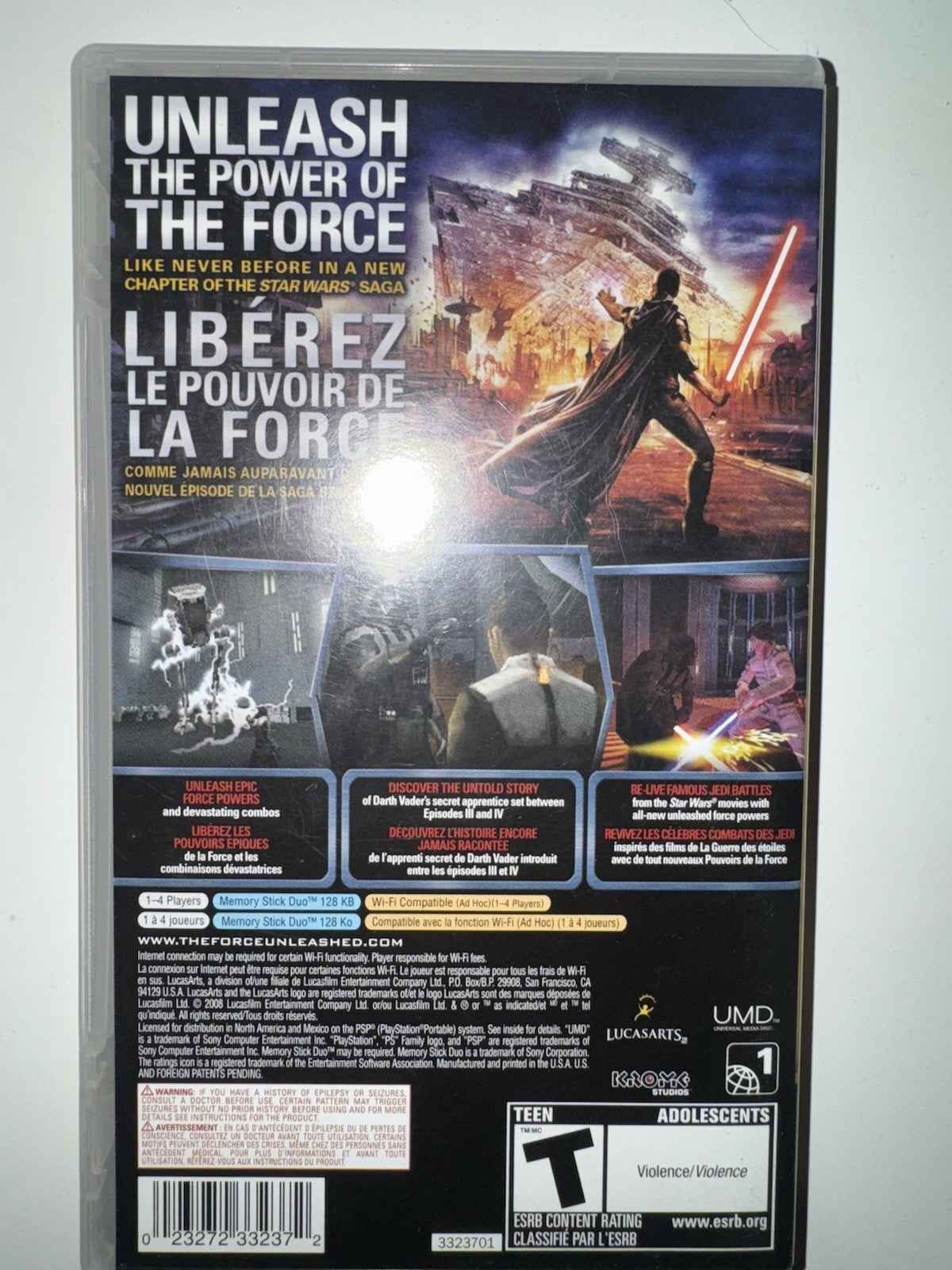 Star Wars: The Force Unleashed (Playstation Portable PSP, 2008)