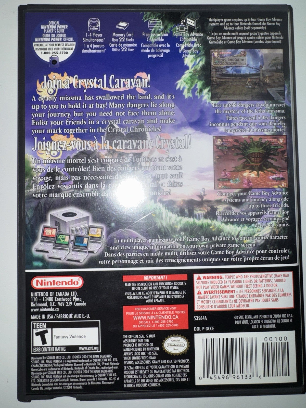 Final Fantasy: Crystal Chronicles (Nintendo GameCube, 2004) CIB COMPLETE GC