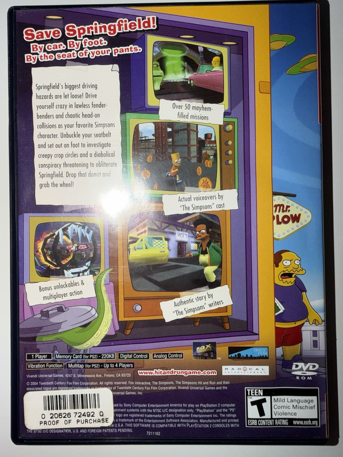 The Simpsons: Hit & Run (PlayStation 2, 2003) CIB COMPLETE PS2