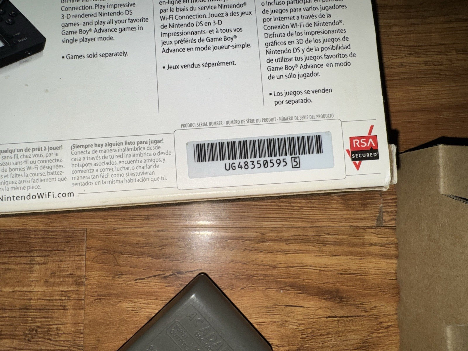 Nintendo DS Lite Onyx Black System Complete CIB Great Condition! S/N Match!