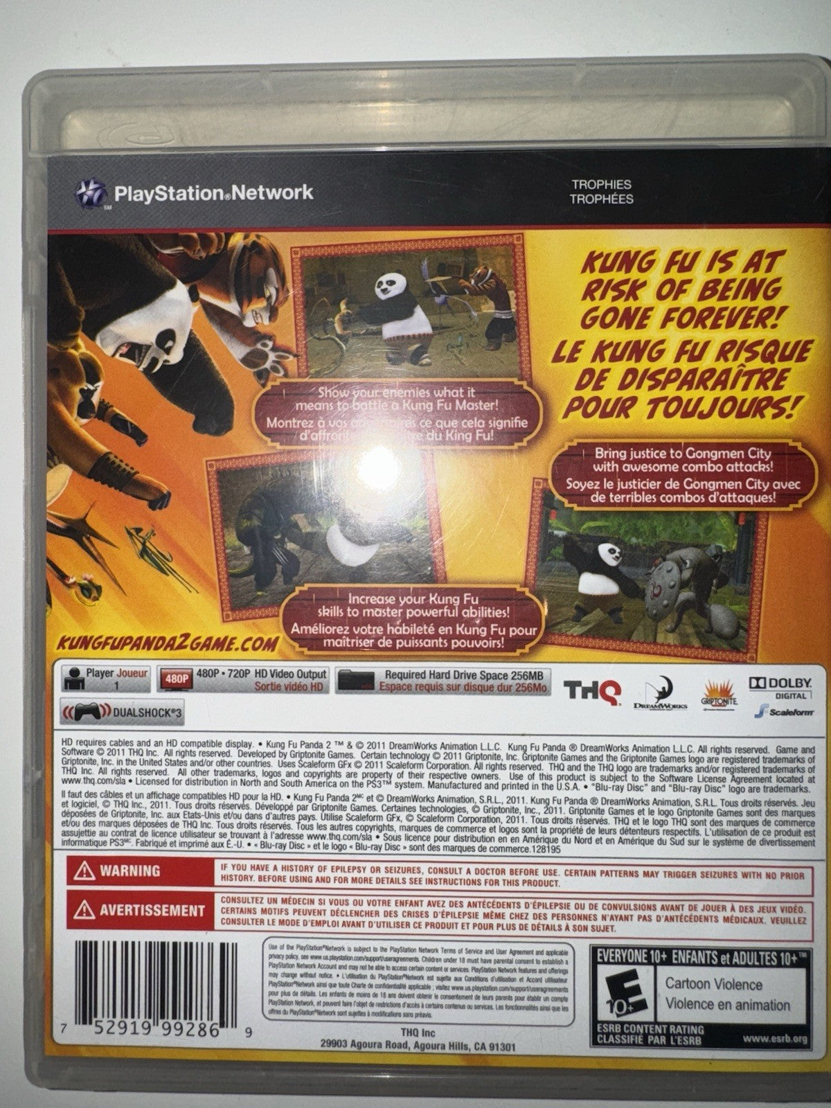 Kung Fu Panda 2 Playstation 3 CIB PS3 Video Game - Complete In Box Manual