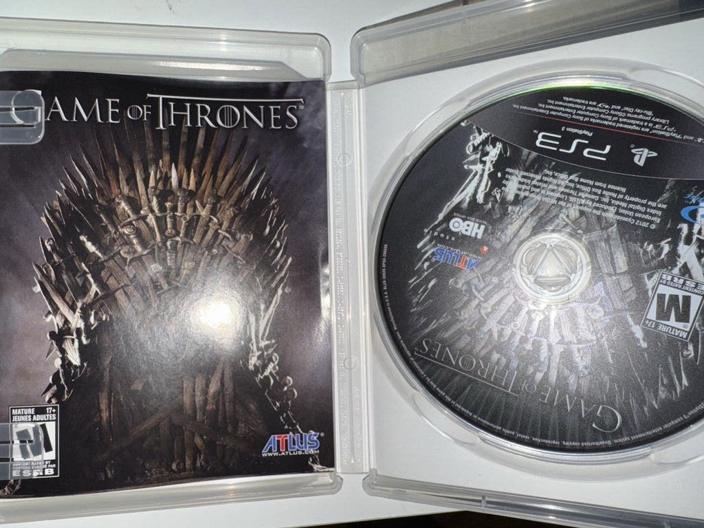 Game Of Thrones (Sony Playstation 3) CIB COMPLETE + MANUAL PS3 HBO