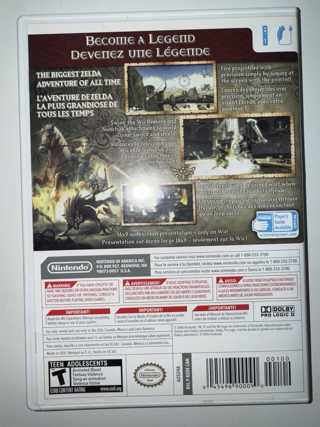 The Legend of Zelda: Twilight Princess (Nintendo Wii, 2006) CIB COMPLETE WII