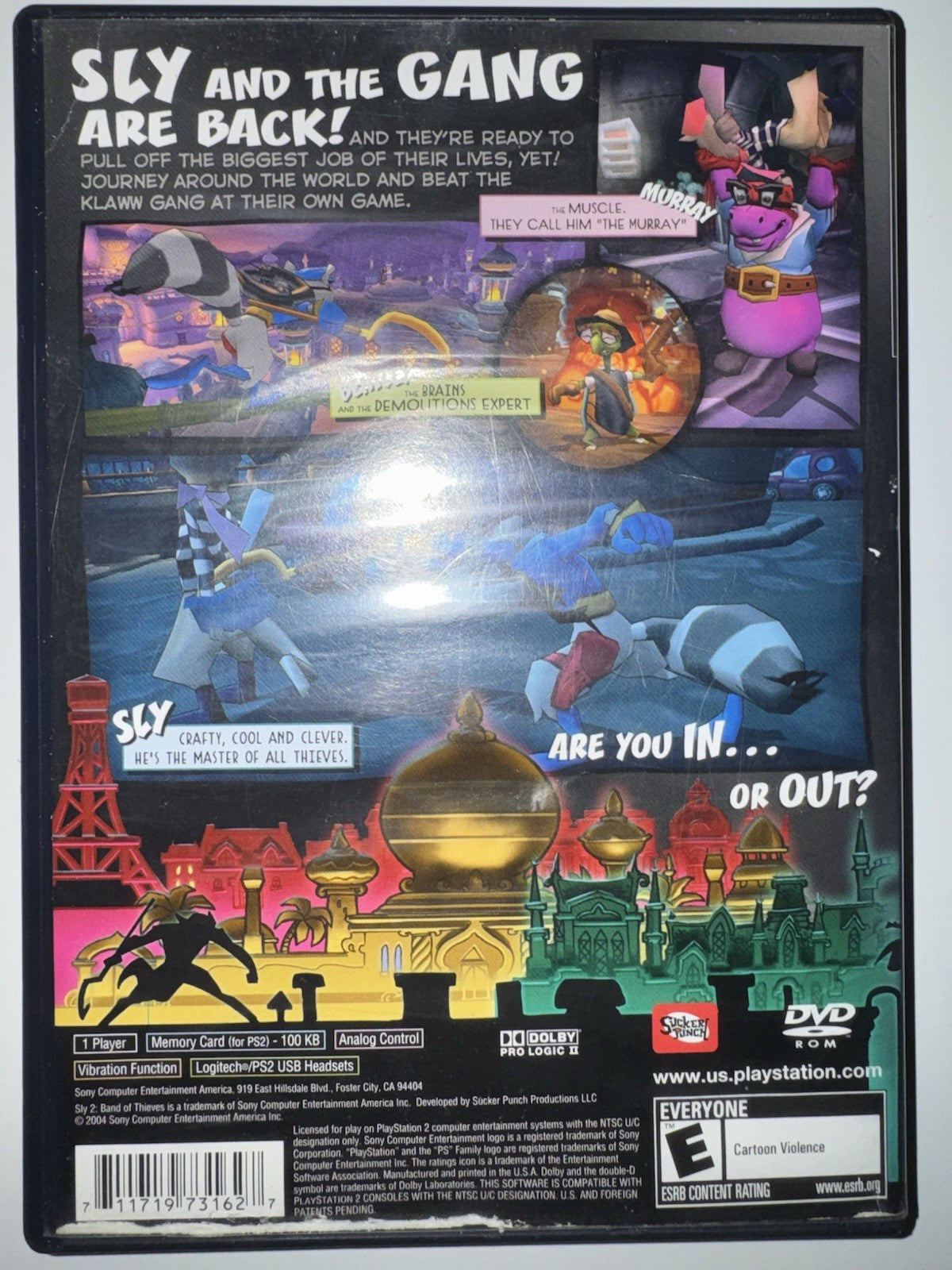 Sly 2: Band of Thieves (Sony PlayStation 2, 2004) CIB COMPLETE PS2