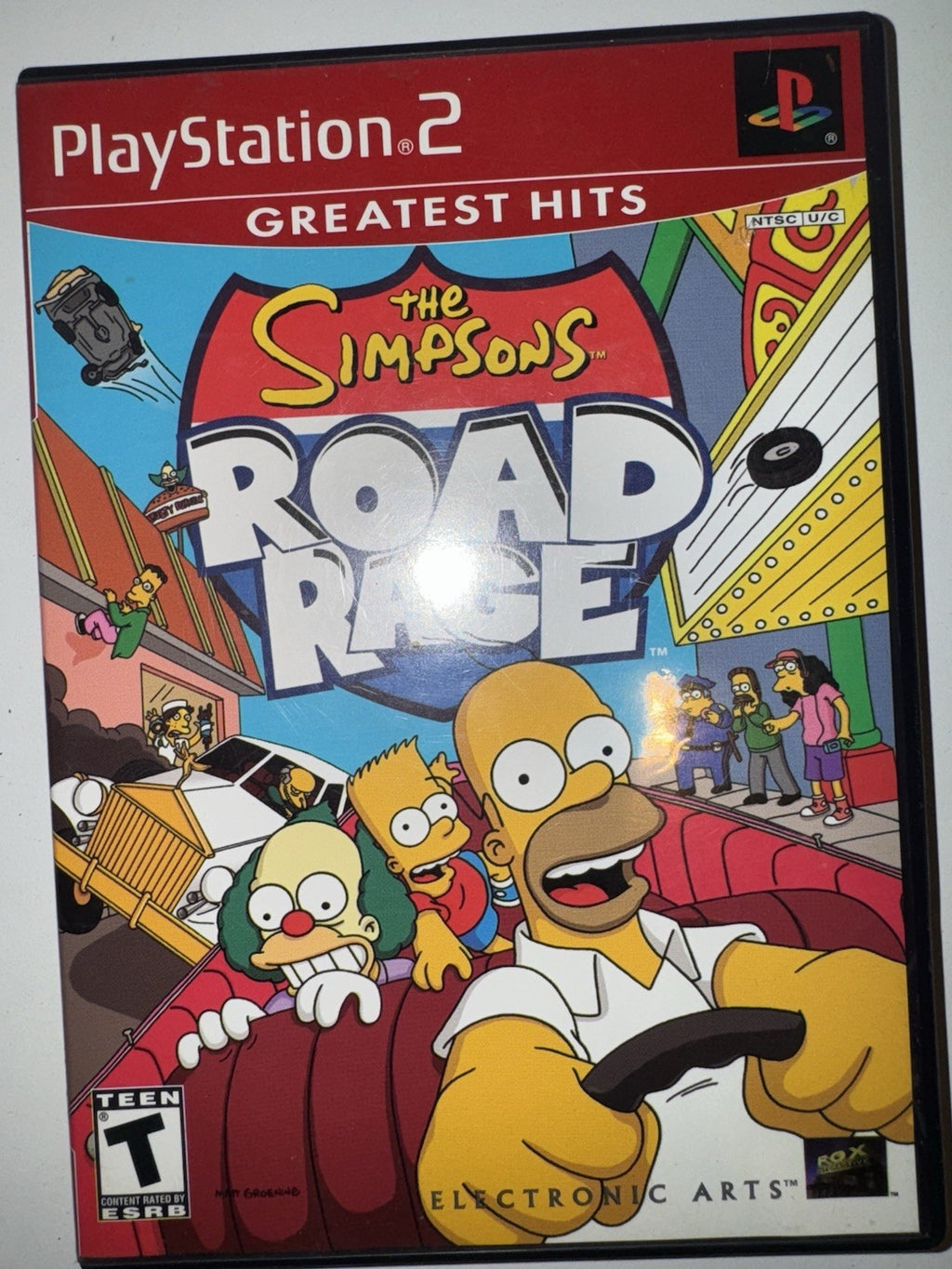 Simpsons Road Rage (Sony PlayStation 2, 2001) CIB COMPLETE + MANUAL PS2